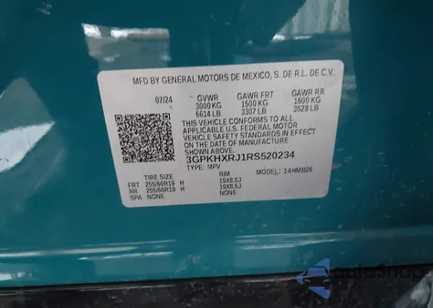 2024 Honda Prologue Touring из США, поврежденный, VIN 3GPKHXRJ1RS520234